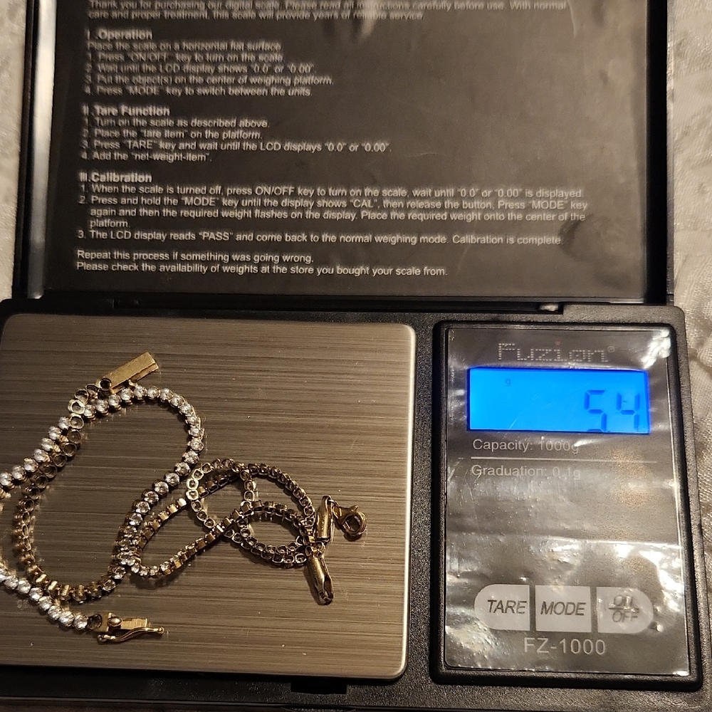 Set Of 2 Macy's 10K Gold and CZ Bracelets Over 5 Grams Of Gold